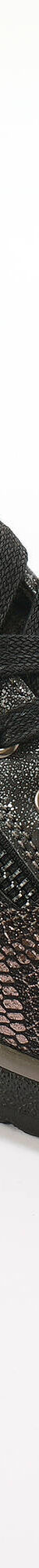 Tennis compensées motif fantaisie et suédine (noir) Tennis compensées motif fantaisie et suédine (noir)